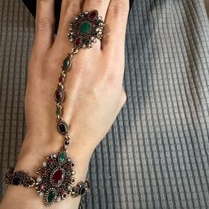 Elegant Multi-Color Hand Chain Bracelet